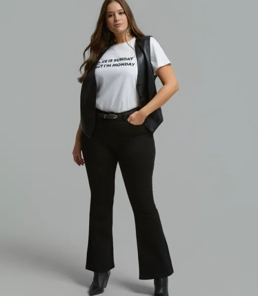 Jean bootcut grande taille MAT