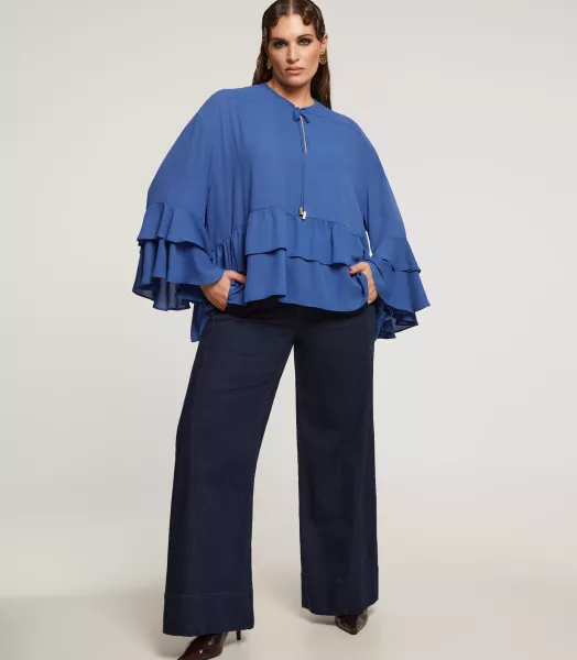 Blouse  volants grande taille Mat Fashion