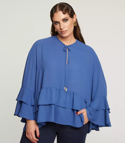 Blouse  volants grande taille Mat Fashion