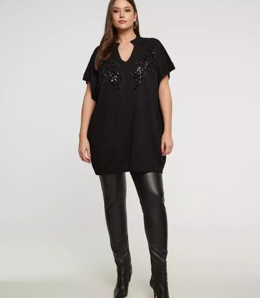 Pull broderie grande taille MAT