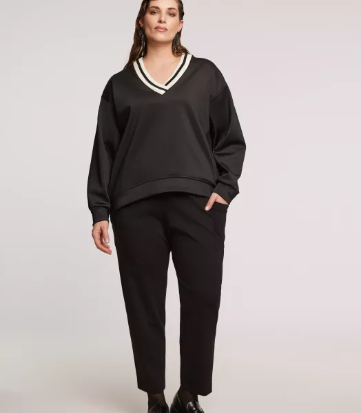 Sweat grande taille col V Mat Fashion