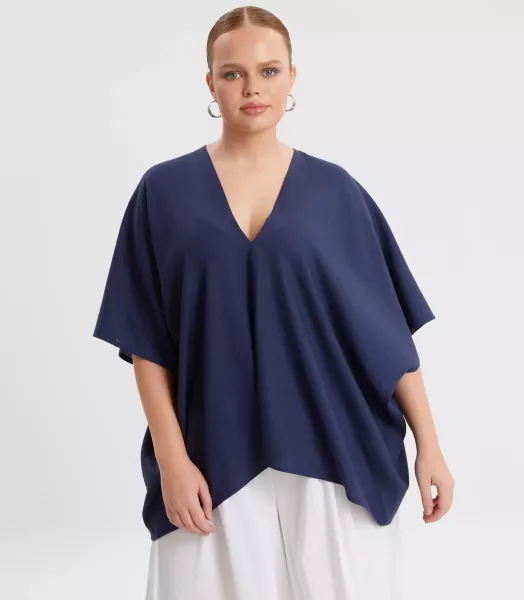 Blouse unie grande taille 