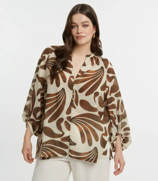 Top grande taille caramel MAT