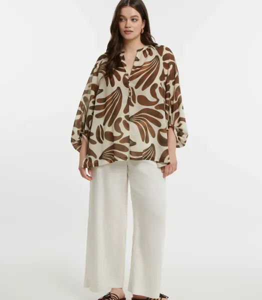 Top grande taille caramel MAT
