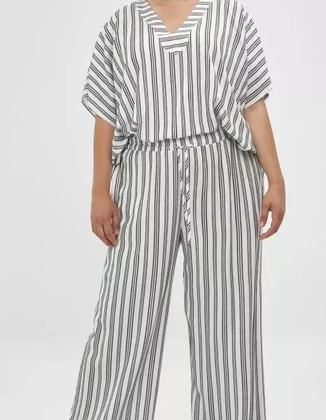 Pantalon grande taille  fluide "rayé" Mat Fashion