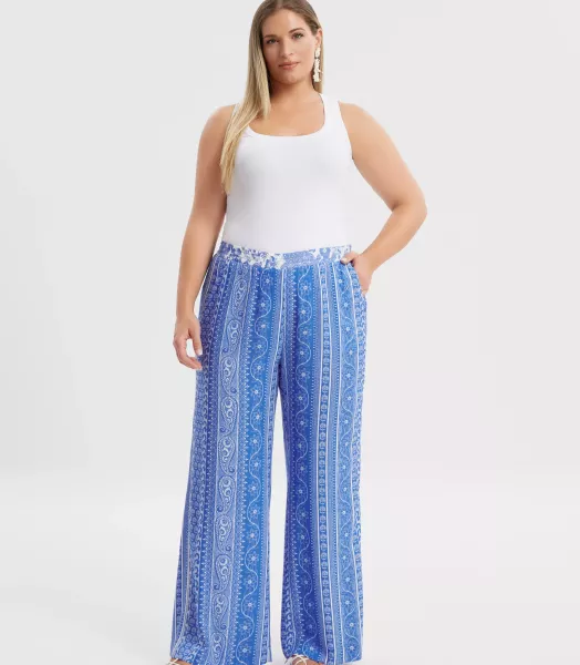 Pantalon imprimé grande taille Feta Mat