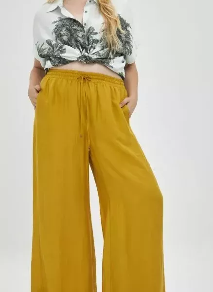 Pantalon grande taille large uni 