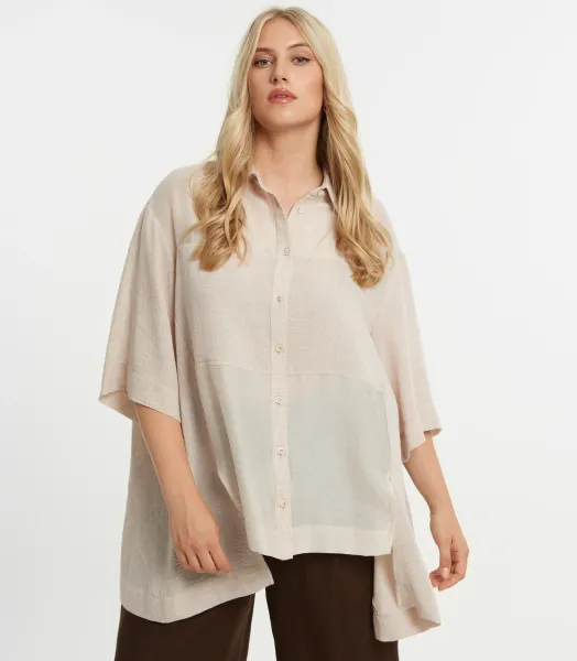 Chemise grande taille bicolore Athenes MAT