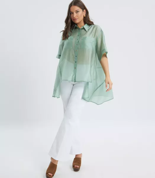 Chemise unie grande taille "Bijoux" Mat