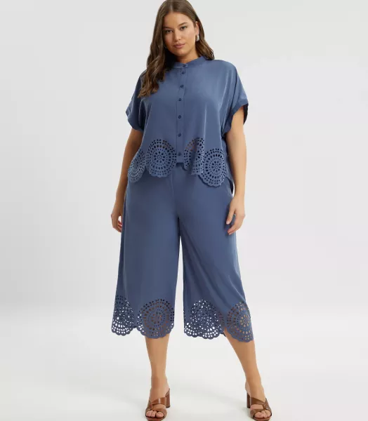 Chemise unie grande taille "Satin" Mat Fashion