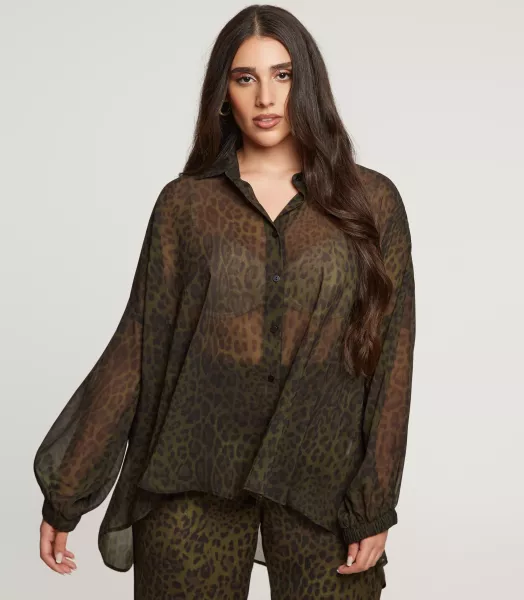 Chemise grande taille Leopard MAT