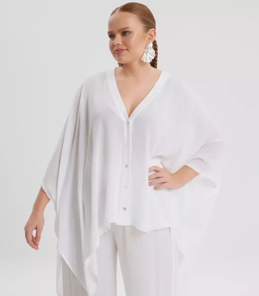 Chemise unie grande taille 