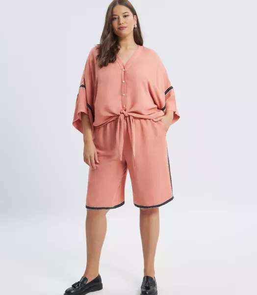 Chemise unie grande taille Chloe Mat
