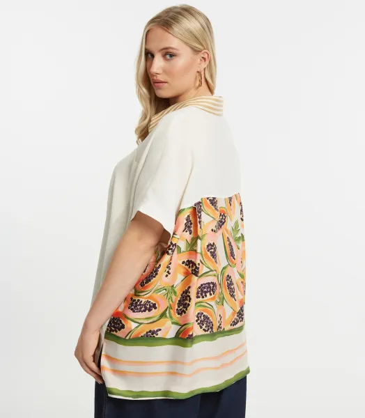 Chemise grande taille papaye MAT