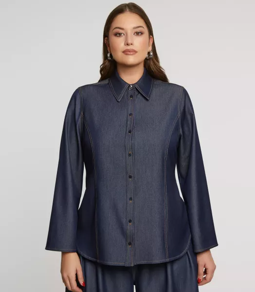 Chemise Tencel grande taille Mat Fashion