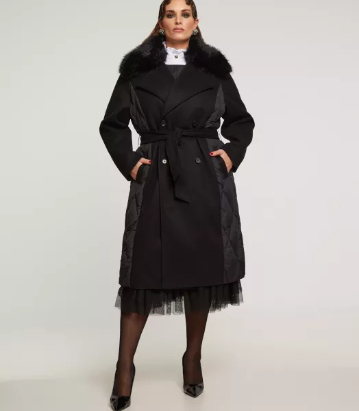 Manteau bi-matiere grande taille Camberra MAT