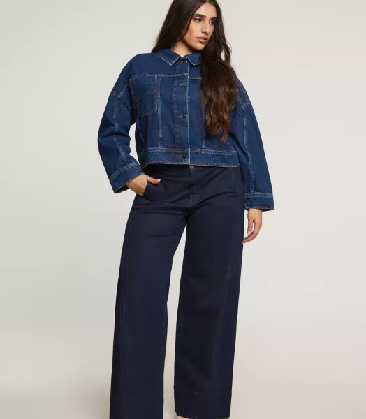 Veste jean  grande taille mat Fashion