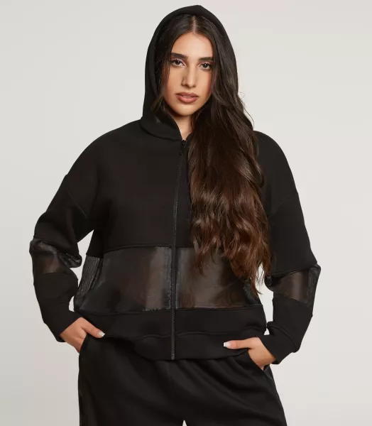 gilet sweat Tulle grande taille Mat fashion
