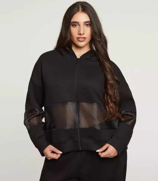 gilet sweat Tulle grande taille Mat fashion