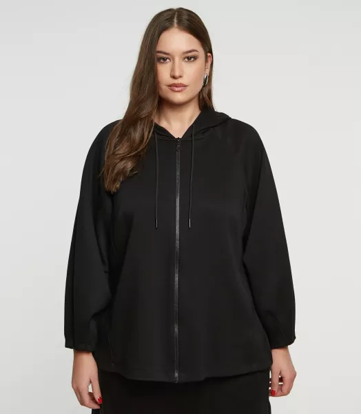 Gilet sweat capuche grande taille Mat Fashion