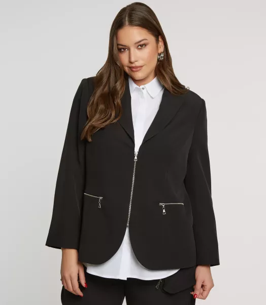 Veste/Blazer uni grande taille Mat Fashion