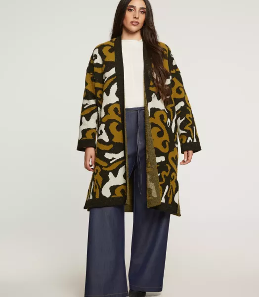 Gilet long Lime  grande taille Mat Fashion