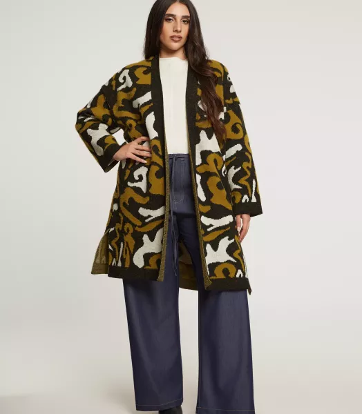 Gilet long Lime  grande taille Mat Fashion