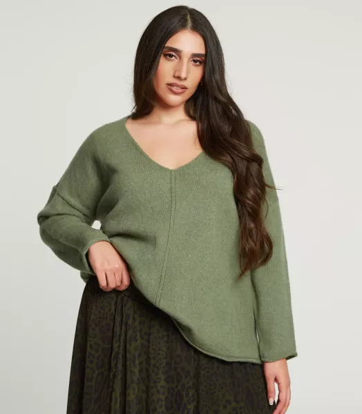 Pull Sylvie uni grande taille Mat Fashion