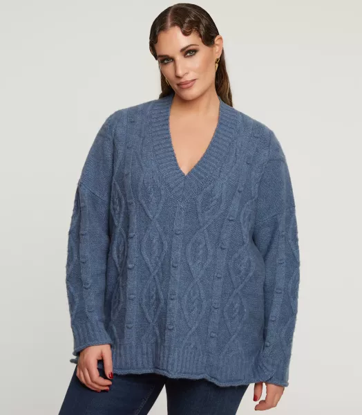 Pull Torsades grande taille Mat Fashion