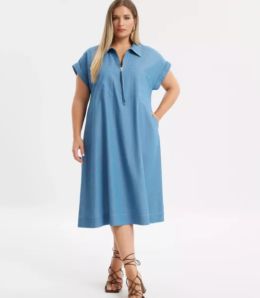 Robe unie grande taille Sakura Mat