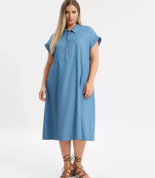 Robe unie grande taille Sakura Mat