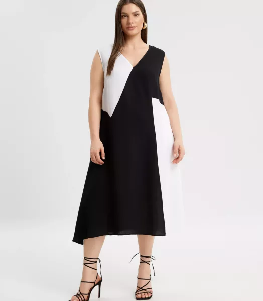 Robe bicolore grande taille lana Mat