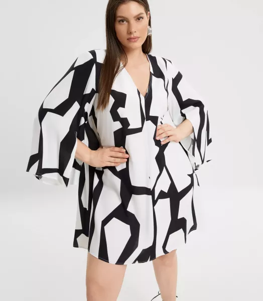 Robe bicolore grande taille Celia Mat