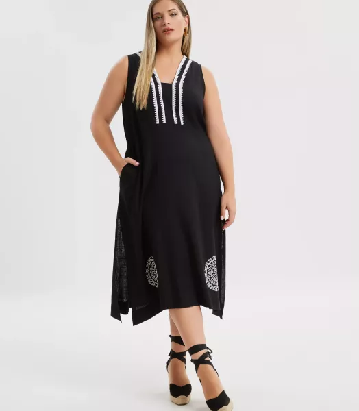 Robe longue grande taille Sandra Mat