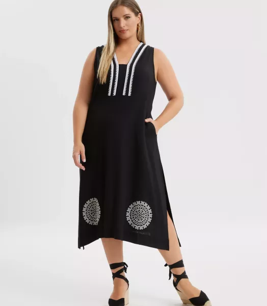 Robe longue grande taille Sandra Mat