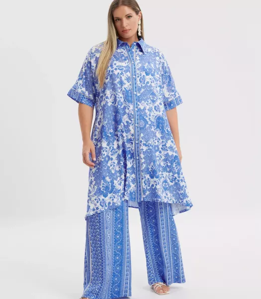Robe grande taille imprimée Java Mat