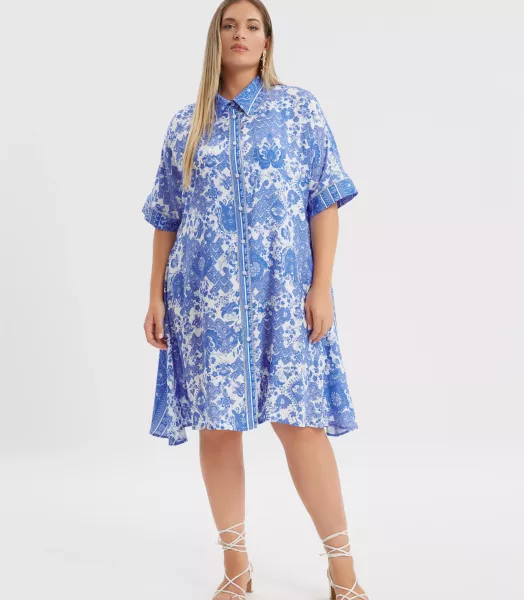 Robe grande taille imprimée Java Mat