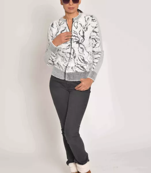 Gilet noir/blanc grande taille Meri-esca