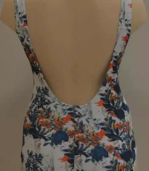 Maillot de bain une pièce "Eugénie" grande taille Lagon bleu