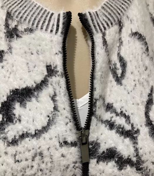 Gilet noir/blanc grande taille Meri-esca