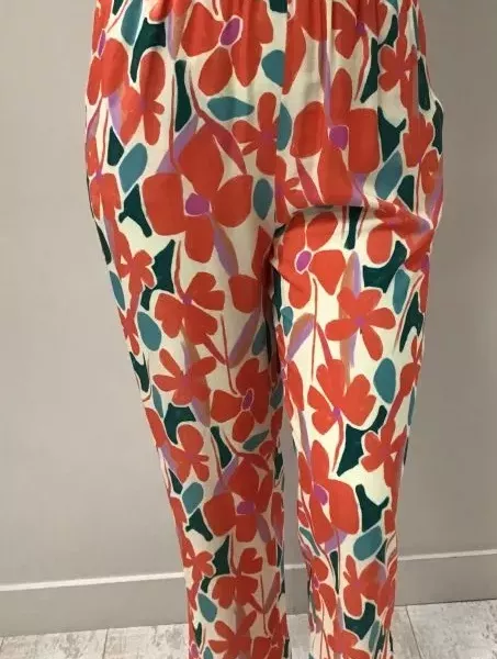 Pantalon grande taille imprimé floral 