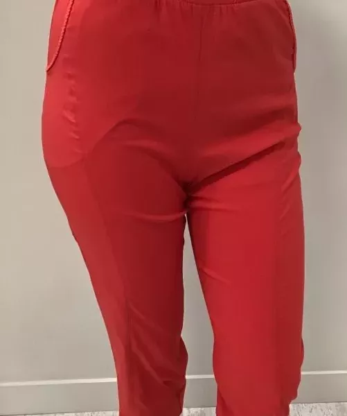 Pantalon uni 7/8 "gauffre 2" Franck Anna