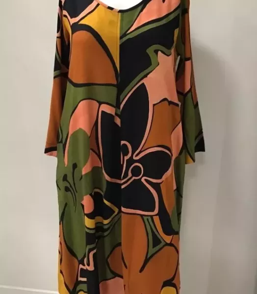 Robe imprimée 'prusse" grande taille G'ozé