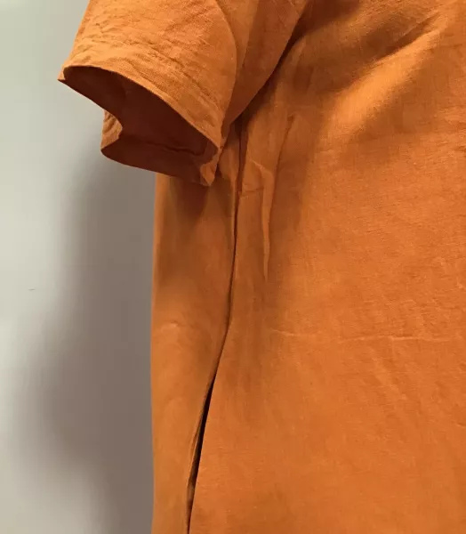 Robe unie manches courtes grande taille Romane Gozé