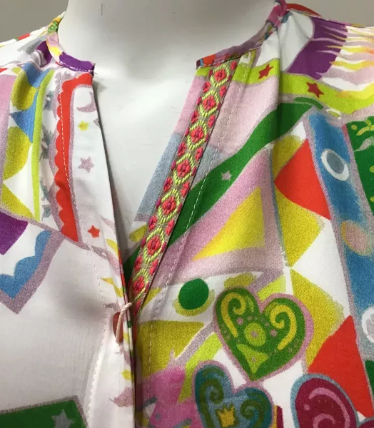 Chemise sans manches imprimée grande taille Verbena Tinta