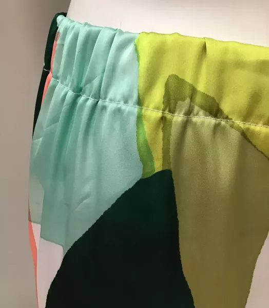 pantalon imprimé grande taille Uset Poissons Blancs