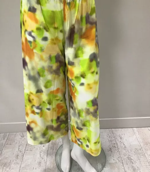 pantalon imprimé grande taille Upache Poissons Blancs