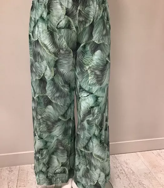 Pantalon imprimé floral grande taille Poissons Blancs