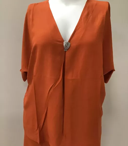 Blouse unie grande taille Poissons Blancs