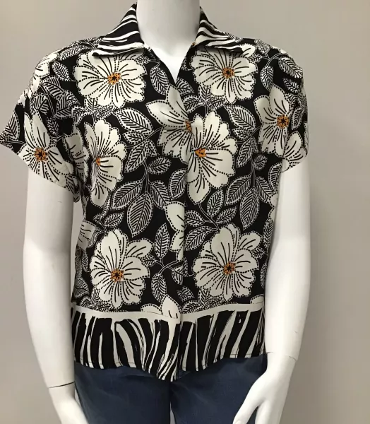 Blouse imprimée grande taille Fionna couleurs du temps